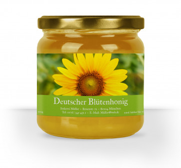 Honigglas-Etiketten "Sunpower" hellgrün