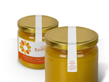 Siegeletiketten "Flowerpower" orange