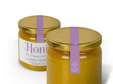 Siegeletiketten "Honigzauber" lila