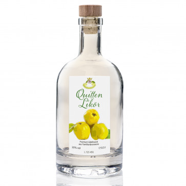 Kleines Etikett für Quittenlikör
