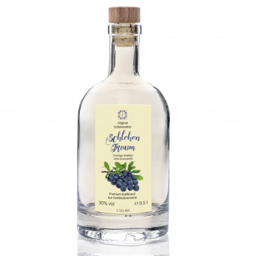 Kleines Flaschenetikett Schlehentraum