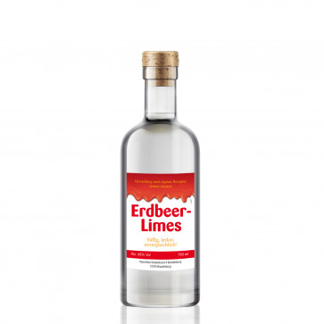 Großes Flaschenetikett "Erdbeer-Limes"