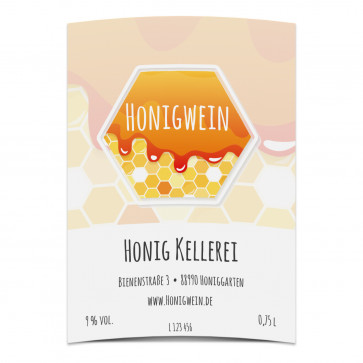 Flaschenetikett "Wabentrunk"