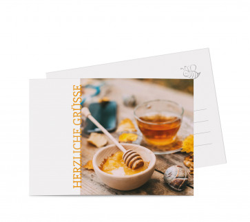 Grußkarten "GoldenHoney" orange