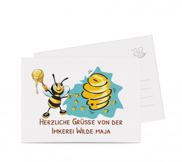 Grußkarte "Wilde Maja" braun