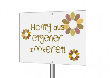 Aluverbundschild "Flowwerpower"