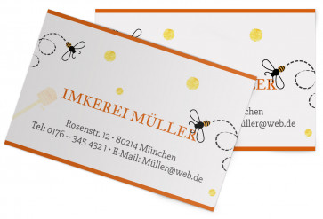 Visitenkarten "Abstrakt" Orange