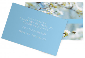 Visitenkarten "BlueBee" blau