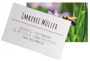 Visitenkarten "Lavendel" lila