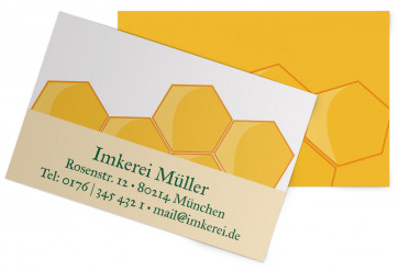 Visitenkarten "Siegelhonig" grün