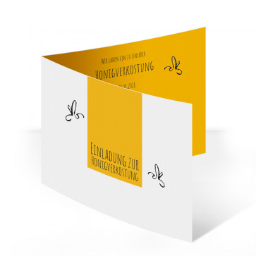 Einladungskarte im Design "Blütenhonig"