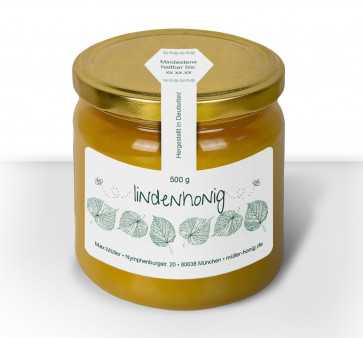 Gewährverschlussetikett "Lindenhonig"