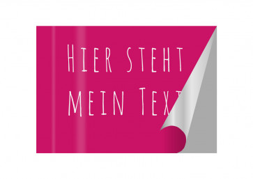 Werbeetikett als wetterfest Aufkleberfolie