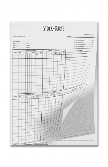 Block Stockkarten für Imker