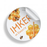 Imker-im-Einsatz Aufkleber "Wabentanz" - Lagerprodukt