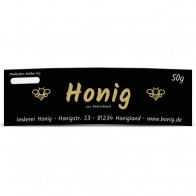 Mini-Honigetiketten "Black Bee"