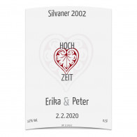 Flaschenetiketten "Hoch-Zeit"