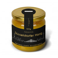 Große Gewährverschlussetiketten "Düsseldorf" mit runder Deckellasche