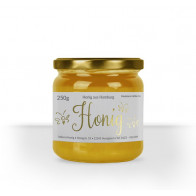 Kleine Honigetiketten "Flying Bee" mit Goldprägung
