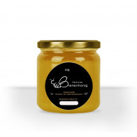 Runde Honigglas-Etiketten "Herzbiene"