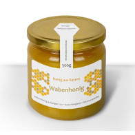 Große Gewährverschlussetiketten "Wabenhonig"