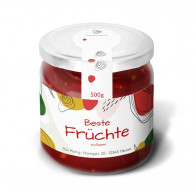 Große Gewährverschlussetiketten "Free" mit runder Deckellasche