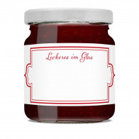 Rechteckige Küchensticker "Leckeres im Glas" (Lagerprodukt)