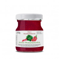 Kleine Konfitürenetiketten "Himbeer-Rhabarber"