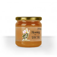 Kleine transparente Honigetiketten "Bienenkönigin"