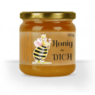 Transparente Honigetiketten "Bienenkönigin"
