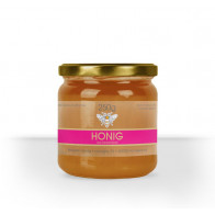 Kleine transparente Honigetiketten "Bee Stripes"