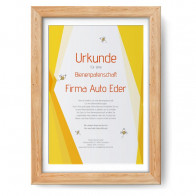 Bienenpatenschaft-Urkunde "Wabenhonig"