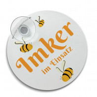 Imker-im-Einsatz Schild "Summ" mit Saugnapf - Lagerprodukt