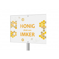 Werbeschild „Wabenhonig“ (editierbar)