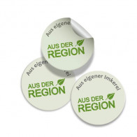 Rundes Etikett Ø 25 mm "Regionaler Imker" (Lagerprodukt)
