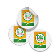 Rundes Etikett Ø 25 mm "Bio-Siegel Austria" (Lagerprodukt)