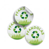 Rundes Etikett Ø 25 mm "Pfandetikett Natur" (Lagerprodukt)