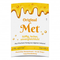 Flaschenetiketten "Honiggold"