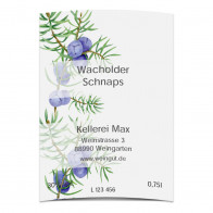 Flaschenetiketten "Wacholderbrand" für GIN 