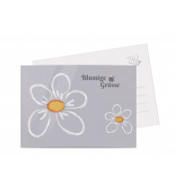 Grußkarten "Kreideblatt"