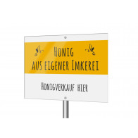 Werbeschild „Blütenhonig“ (editierbar)