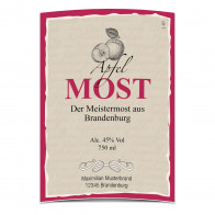 Flaschenetiketten "Apfel-Meisterbrand"