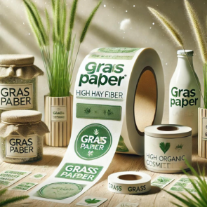 Graspapieretiketten auf Rolle