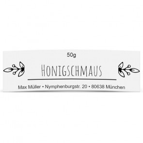 Ansicht "Klassik Times"- Honigglasetiketten 