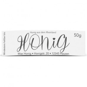 Mini-Etikett "Lovely" in schwarz-weiß Design