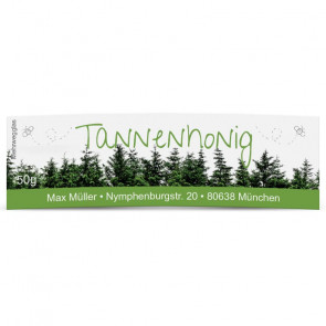 Mini-Honigglasetiketten "Tannenhonig"