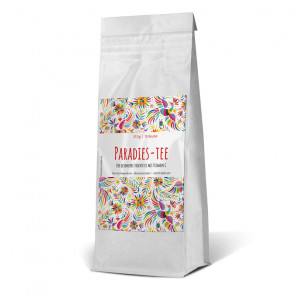 Teeetiketten "Paradies" (Vorderseite)