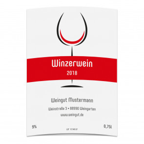 Flaschenetikett "Guter Tropfen" - Designansicht