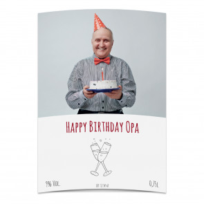 Ansicht Fotoetikett "Opas Geburtstag"