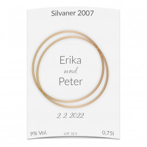 Voransicht Flaschenetikett "Ringe"